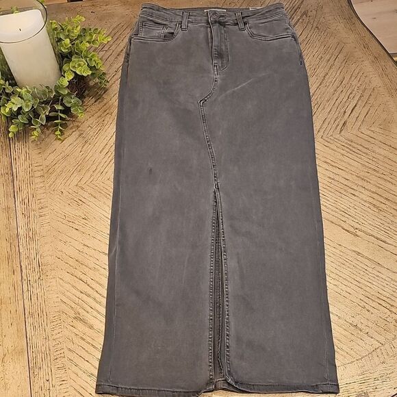 KUT From The Kloth Gray Kindra Maxi Front Slit Skirt Size 2 NWT - Picture 3 of 14